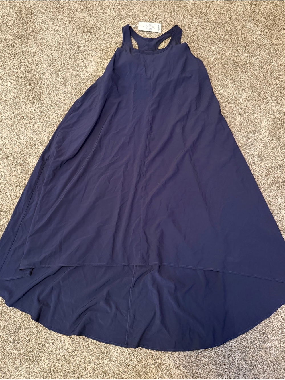 Halara Navy Breezeful Racerback Pocket High Low Flowy Midi Quick Dry Dress Sz XL - Picture 4 of 8
